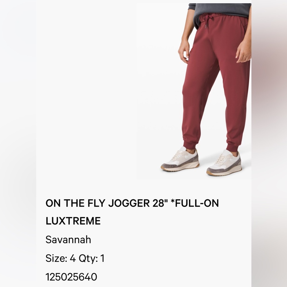 Lululemon On The Fly Jogger 28” Full-On Luxtreme Size 4 - Picture 2 of 8
